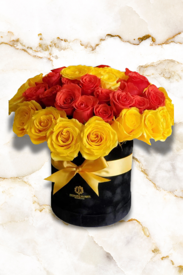 Deluxe Round Box Preserved Roses Nationwide