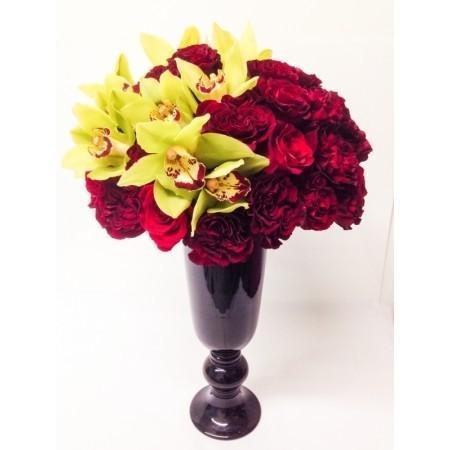 Orchids & Red Roses - Excellent Florists