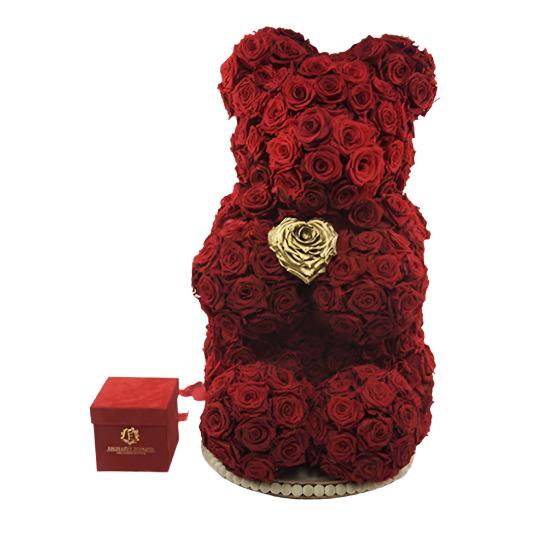 EVERLASTING ROSE BEAR 70 CM - Excellent Florists