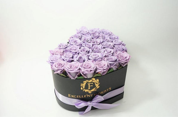 Heart Box Lavender - Excellent Florists