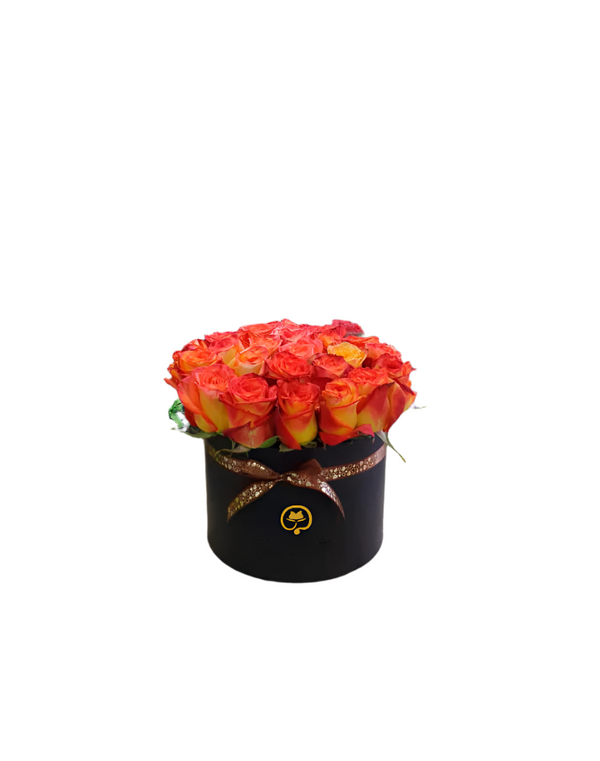Two Dozen Roses in a Round Box - High Magic