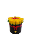 Two Dozen Roses in a Round Box - Yellow