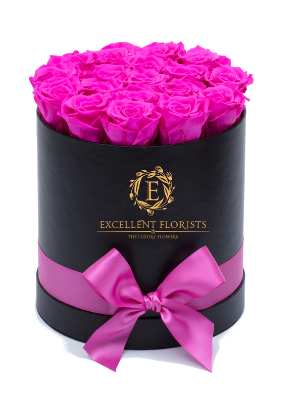 Hot Pink Preserved Roses - Excellent Florists