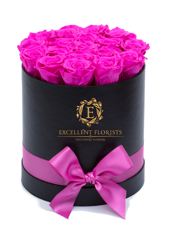 Hot Pink Preserved Roses - Excellent Florists 