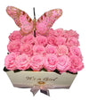 It´s a Girl Square Preserved Roses