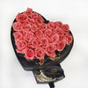 Heart Jewelry Box  Pink Preserved roses