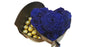 Heart Preserved Blue Roses with chocolates in a Two Levels Box