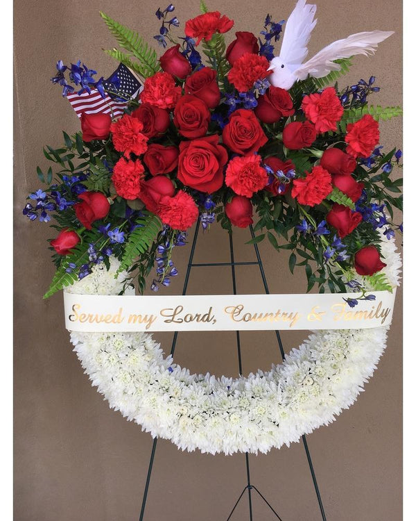 Patriotic Wreath - Excellent Florists