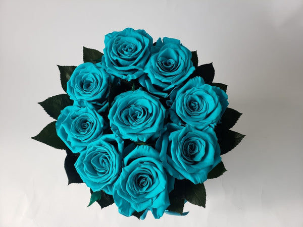 This beautiful arrangement of Excellent Flowers ETERNITY preserved roses is arranged for beauty and durability. They create a long-lasting impression which is sure to make someone a happy time and time again.