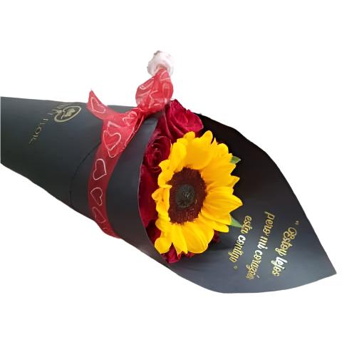 Sunflower and Rose Bouquet