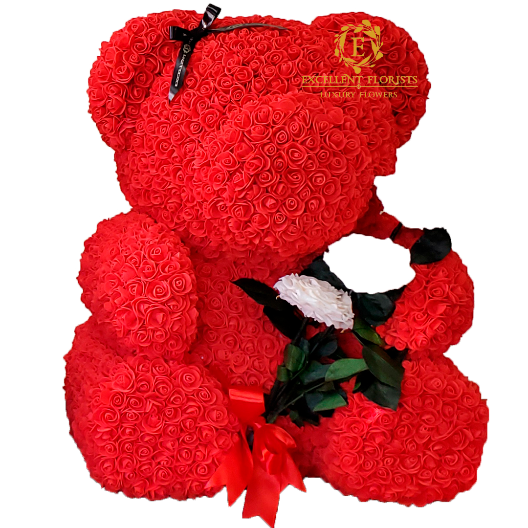 Preserved rose teddy bear sales