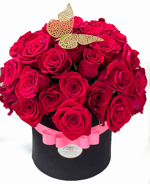 Personalized Rose Round Box and Balloon