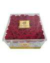 Red Preserved Roses in Luxurious Acrylic 36-Stem Box