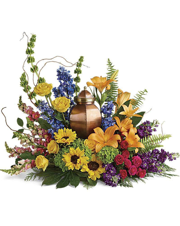 With All Our Hearts Cremation Tribute - Excellent Florists