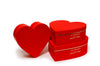 Red Royal Heart Shape Flower Boxes (Set of 3)
