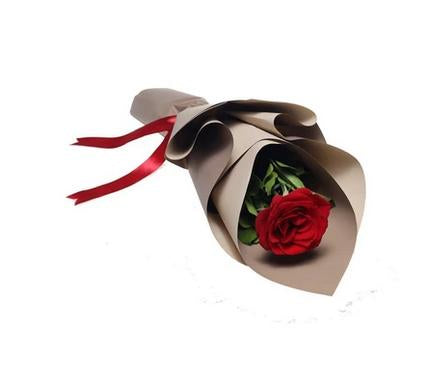 Single Rose Bouquet * Vase not included