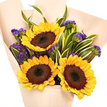 Sunflower Bouquet with Greenery * Vase not included