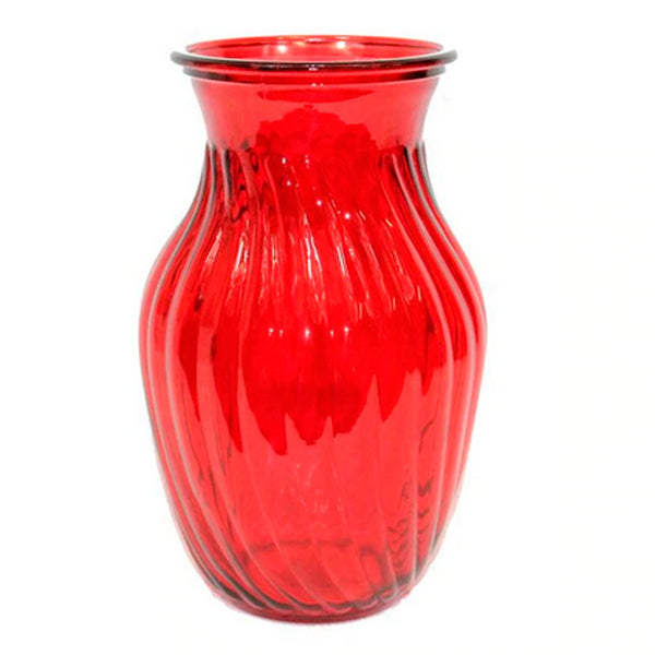 Vase Red Crystal 8" (box contains 15 units)