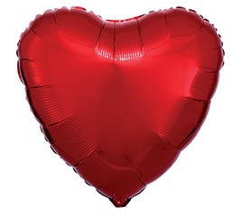 Metallic Red Heart Balloon – 17