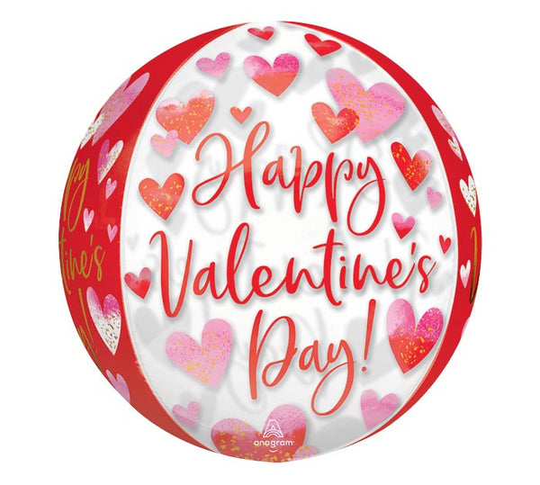 Valentine Watercolor Orbz – 16" Romantic Balloon