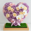 Heart-Shaped Floral Arrangement with Red Roses