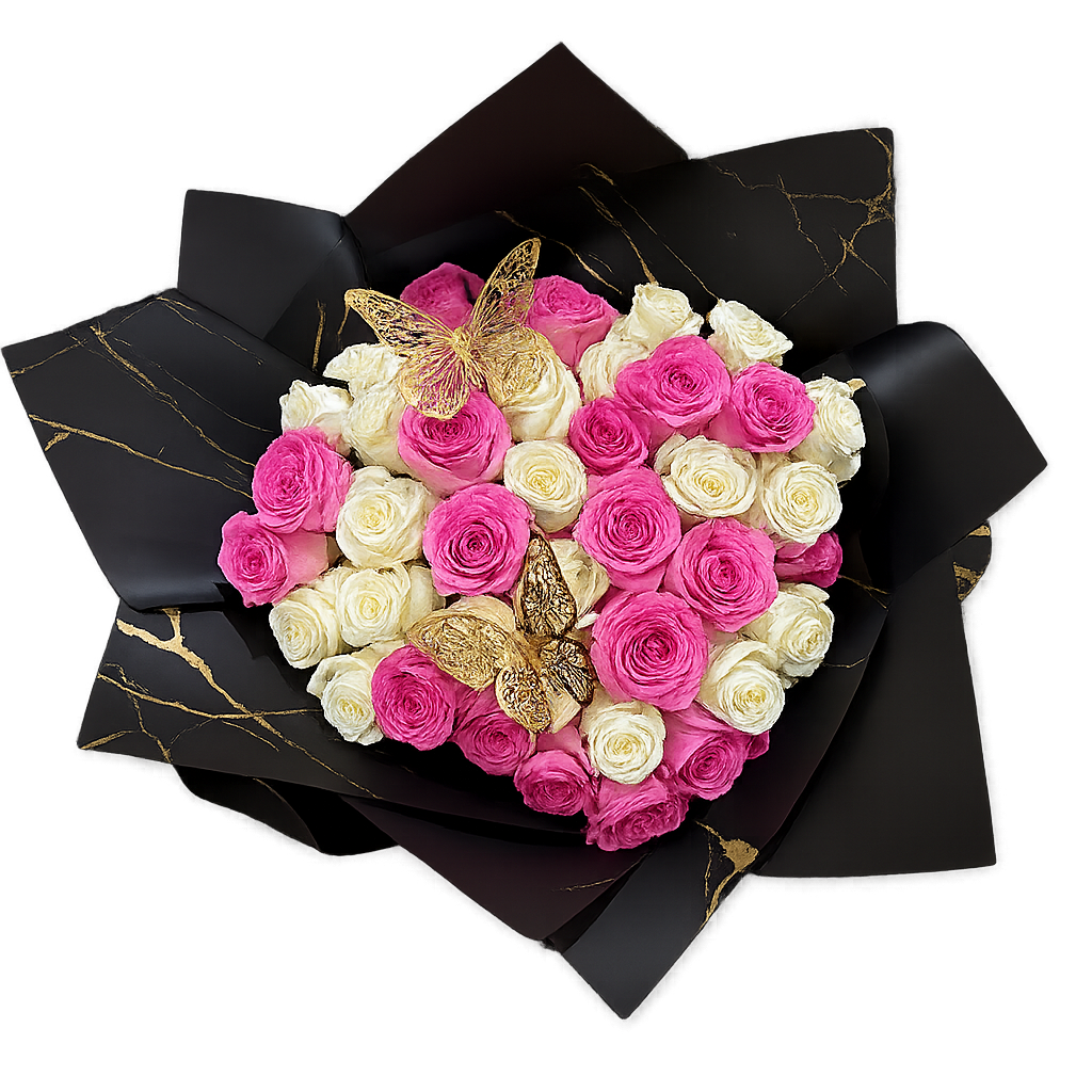 Luxury_pink_rose_bouquet_with_satin_bow