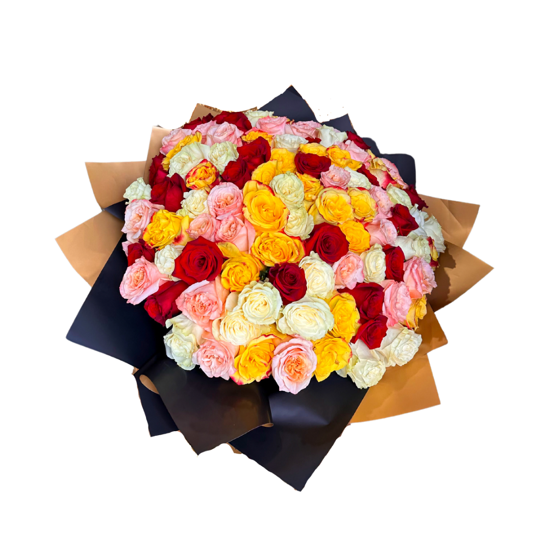 bouquet_with_300_multicolor_roses