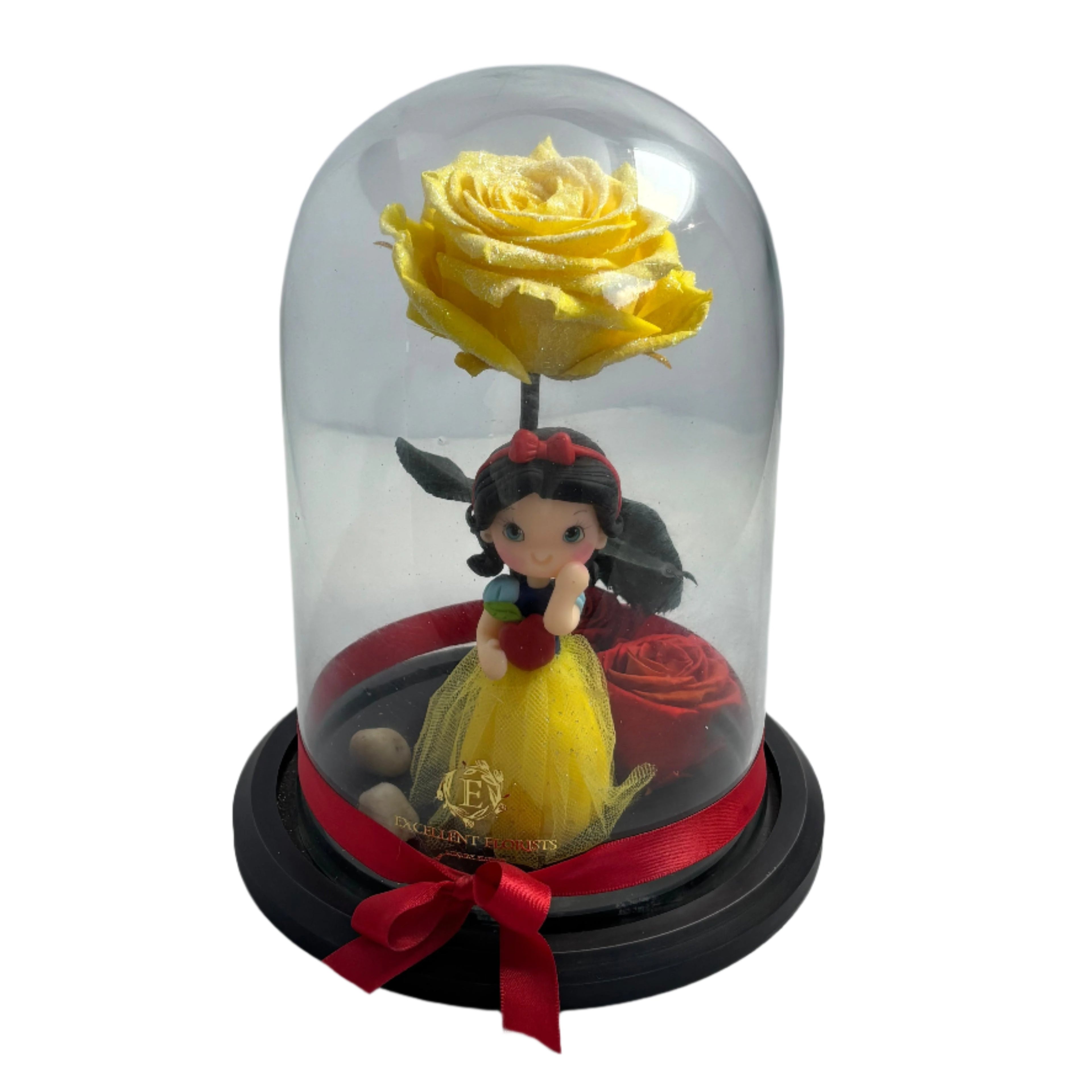 Enchanted Rose in Glass Dome with Princess – Magical Edition