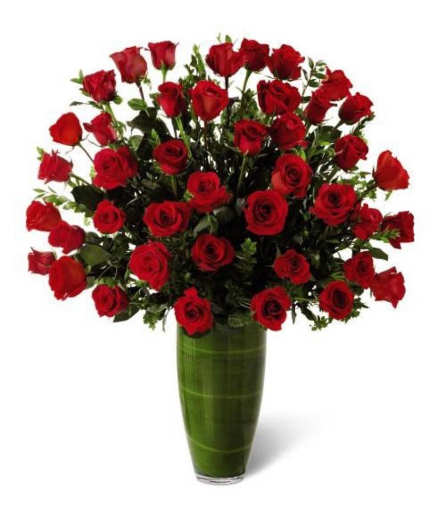 150 Red long roses
