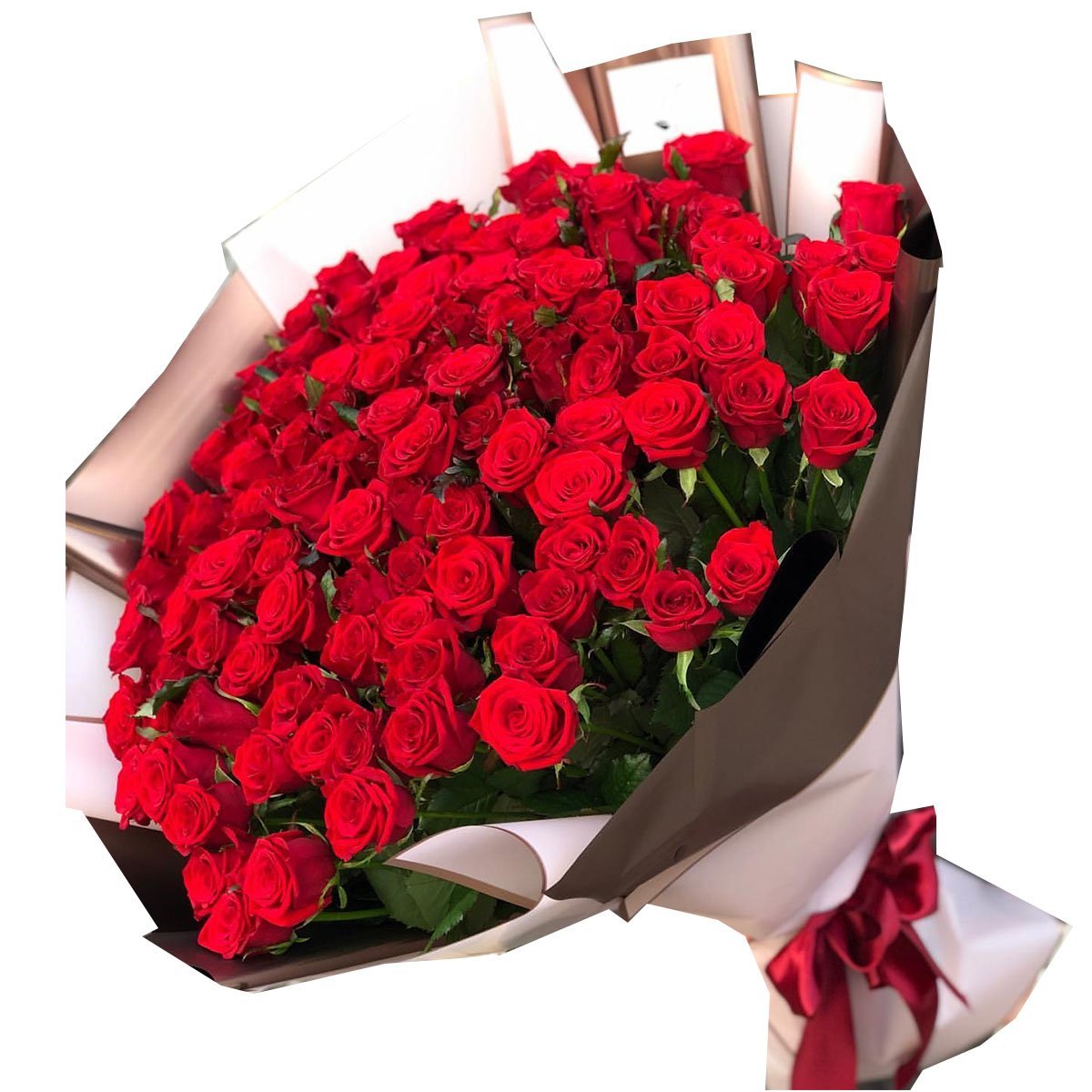 150 Red Roses Forever Romance Bouquet * Vase not included