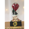 Preserved Heart-Shaped Rose, in a Glass Dome with Chocolate Box Compartment