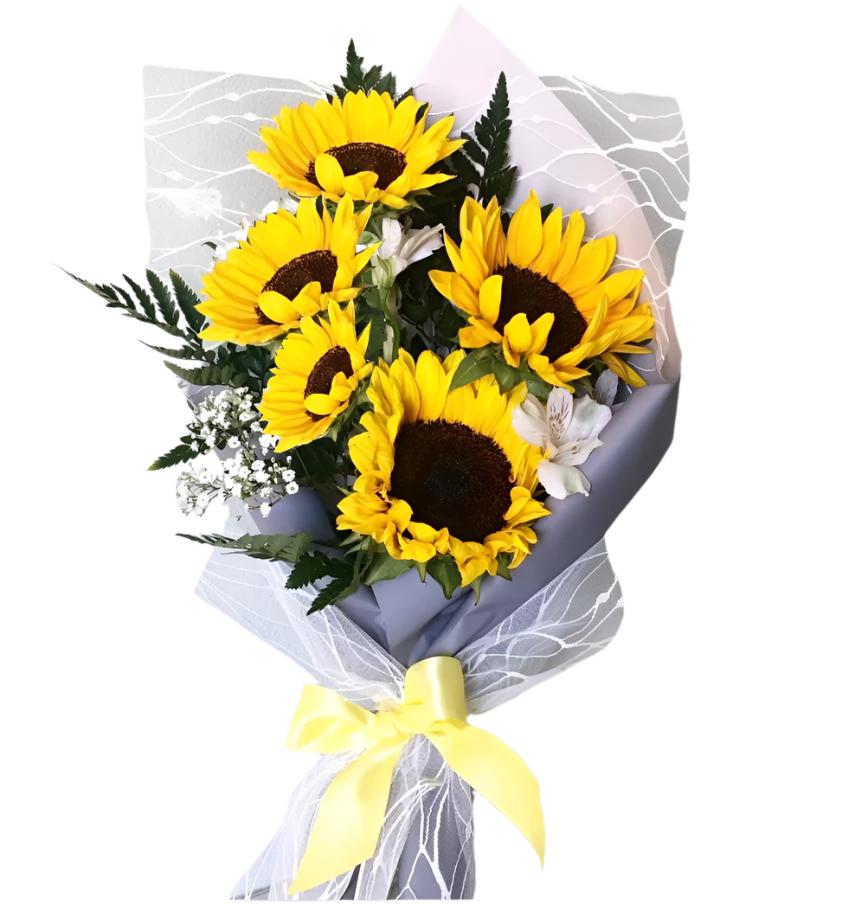 5 Sunflower Preserved Bouquet