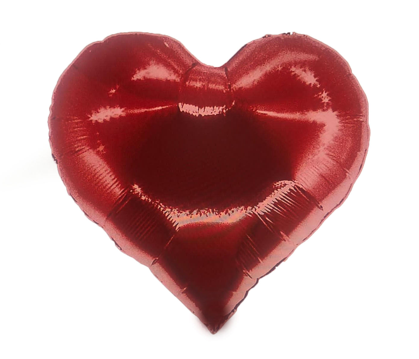 Bright red heart balloon