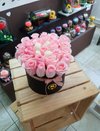 Two Dozen Roses in a Round Box - Light Pink