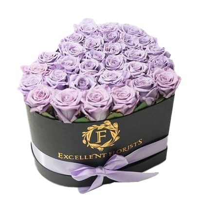 Heart Box Lavender - Excellent Florists