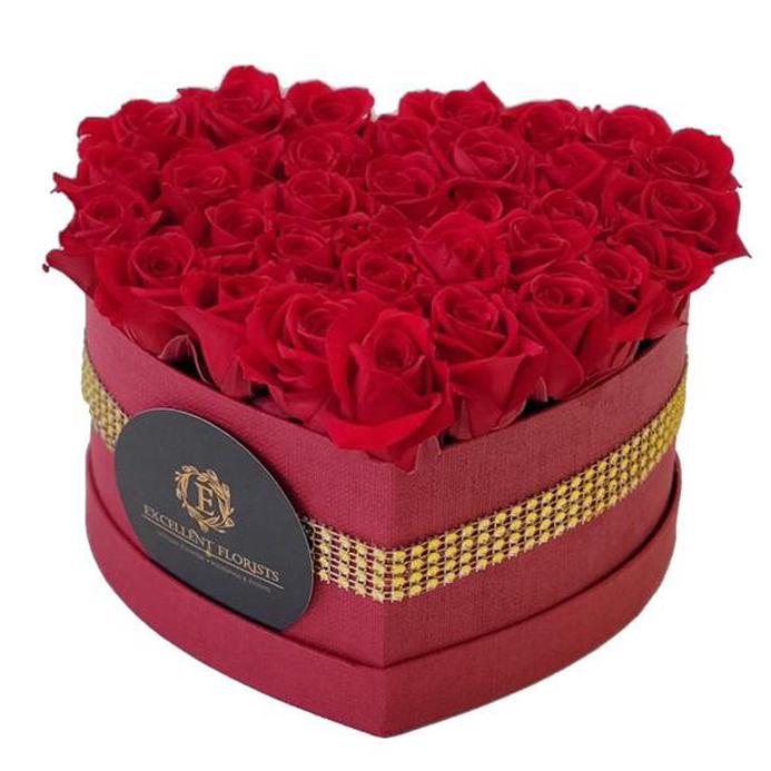 Heart Red Preserved Mini Rose Box promotion