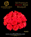 Bouquet 50 stems Iguazu roses