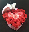 Small Heart Bicolor Preserved Roses