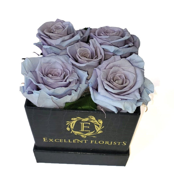 Small Square Lavender Preserved Roses