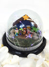 Nativity Hut in a Glass Dome
