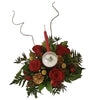 Joyful Christmas floral arrangement as holiday table centerpiece