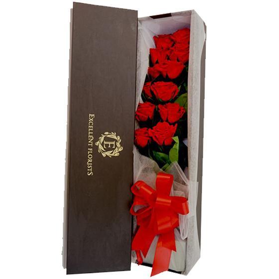 Preserved Roses with Stem in a Customizable (picture) Box