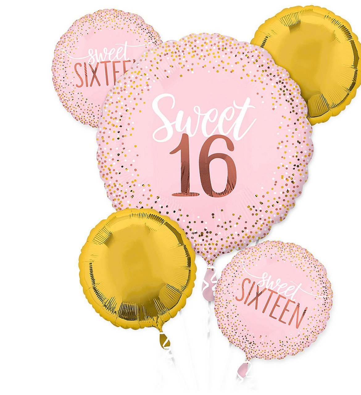 Pink Sweet 16 Balloon Bouquet 5pc