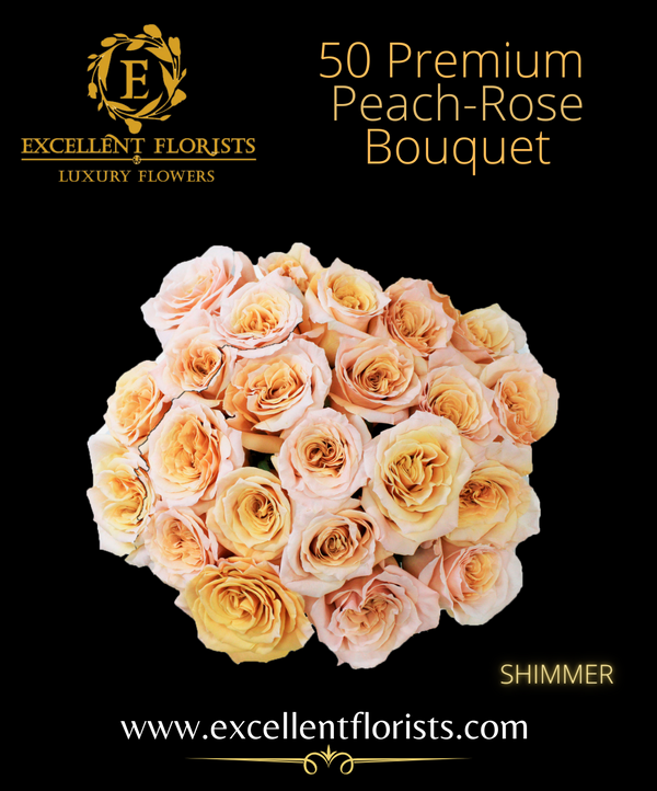 Bouquet 50 stems Shimmer roses