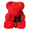 Teddy Bear 70cm - Red Preserved Rose Bouquet