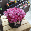Two Dozen Roses in a Round Box - Lavender
