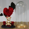 Preserved Heart-Shaped Rose and Dome
