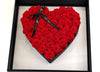 Luxurious Heart of 68 Red Preserved roses in a clear box
