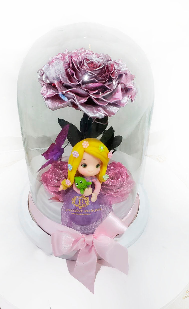 Rapunzel Princess and Rose in a Dome