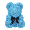 Rose Teddy Bear Sky Blue Gift Box  14"